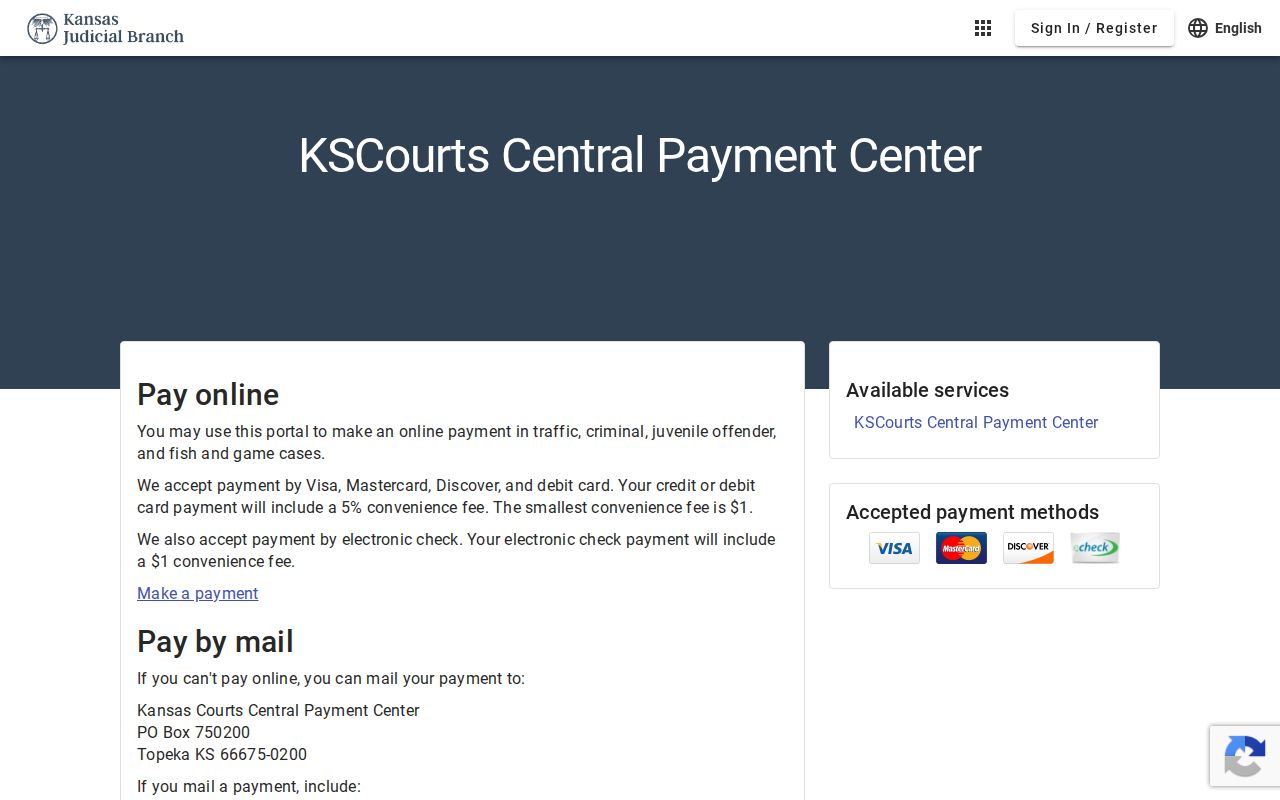 Shawnee County traffic court record payment portal